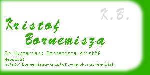 kristof bornemisza business card
